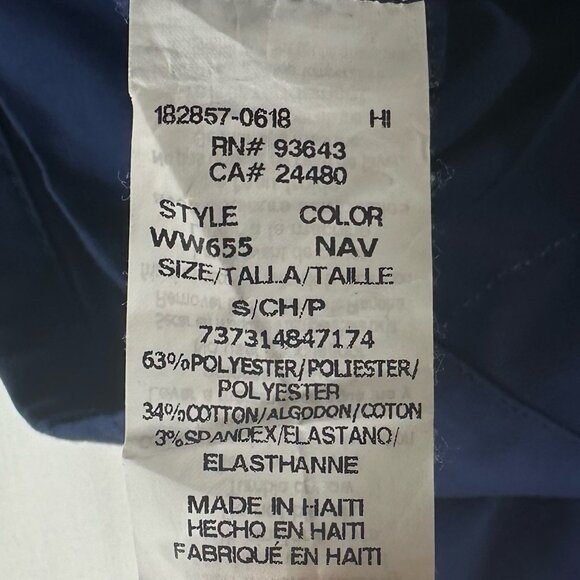 Cherokee Scrub Top Womens Sz S Workwear Professionals Wrap Medical Uniform Blue - Picture 9 of 12